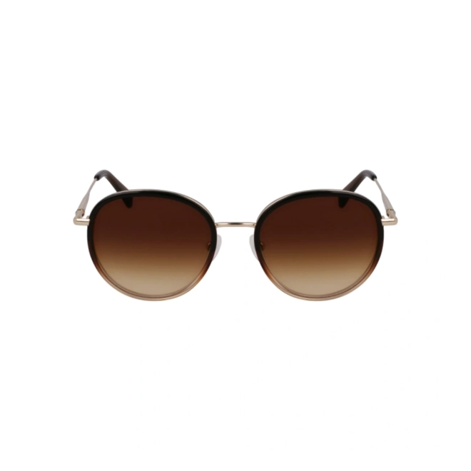 Óculos de Sol Longchamp LO176S 727 52 Metal Dourado com lentes na cor Marrom Degradê 2