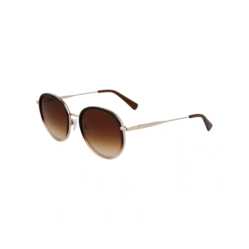 Óculos de Sol Longchamp LO176S 727 52 Metal Dourado com lentes na cor Marrom Degradê