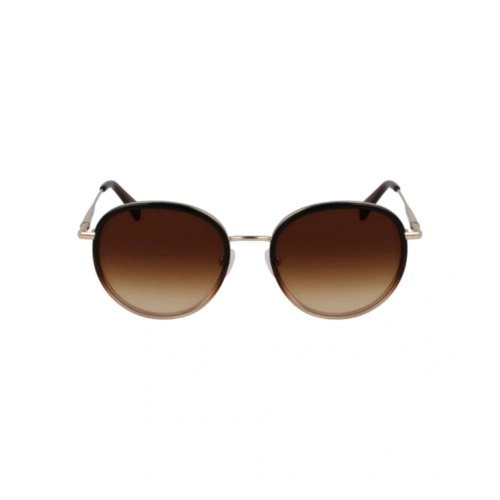 Óculos de Sol Longchamp LO176S 727 52 Metal Dourado com lentes na cor Marrom Degradê