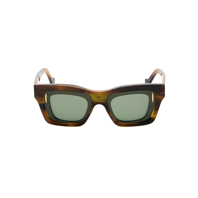 Óculos de Sol Loewe LW40169I_5452N Acetato Marrom Mesclado com lentes na cor Verde 2