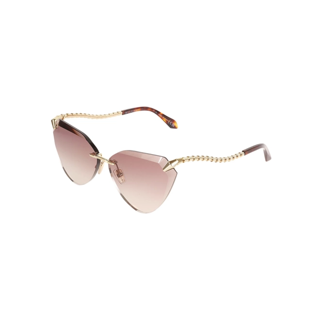 Óculos de Sol Bvlgari BV40024U_6528G Metal Dourado com lentes na cor Rosa 1