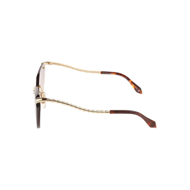 Óculos de Sol Bvlgari BV40024U_6528G Metal Dourado com lentes na cor Rosa 3