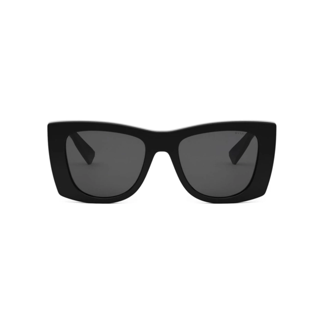 Óculos de Sol Bvlgari BV40038I_5201A Acetato Preto com lentes na cor Cinza 2