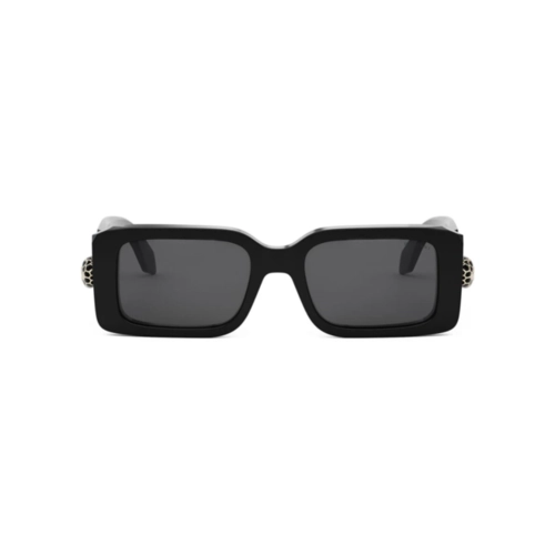 Óculos de Sol Bvlgari BV40044I_5301A Acetato Preto com lentes na cor Cinza