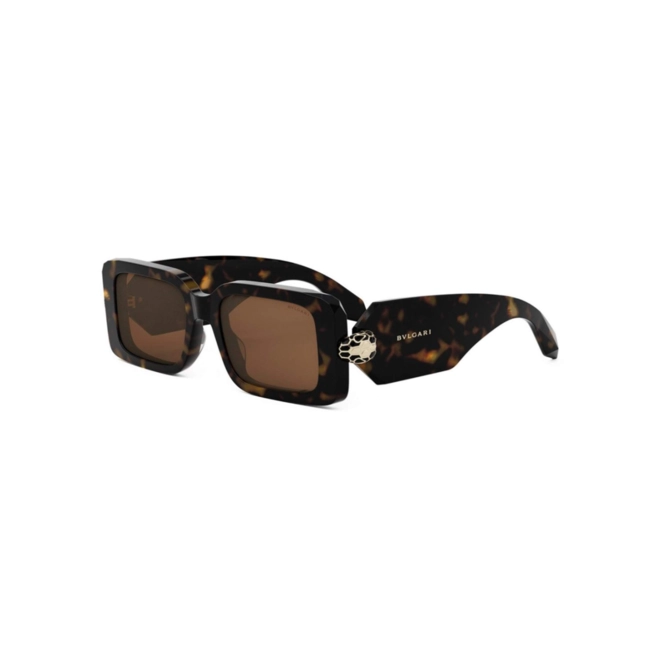 Óculos de Sol Bvlgari BV40044I_5352E Acetato Marrom Mesclado com lentes na cor Marrom 1