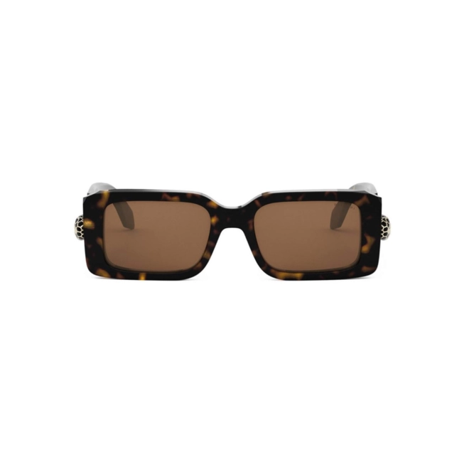 Óculos de Sol Bvlgari BV40044I_5352E Acetato Marrom Mesclado com lentes na cor Marrom 2