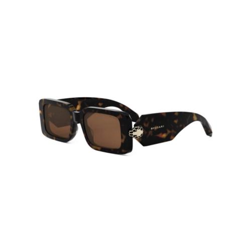 Óculos de Sol Bvlgari BV40044I_5352E Acetato Marrom Mesclado com lentes na cor Marrom
