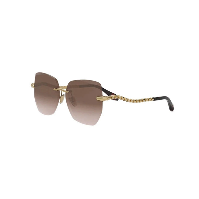 Óculos de Sol Bvlgari BV40045U_5932F Metal Dourado com lentes na cor Marrom Degradê 1