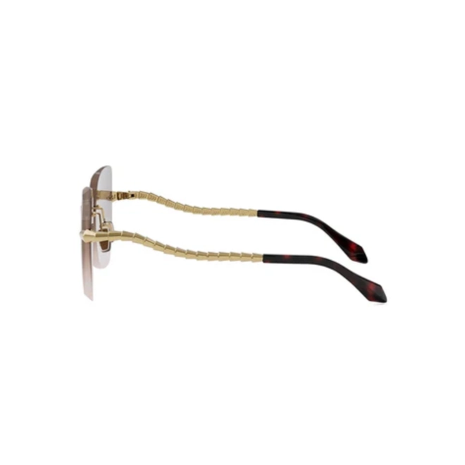 Óculos de Sol Bvlgari BV40045U_5932F Metal Dourado com lentes na cor Marrom Degradê 3