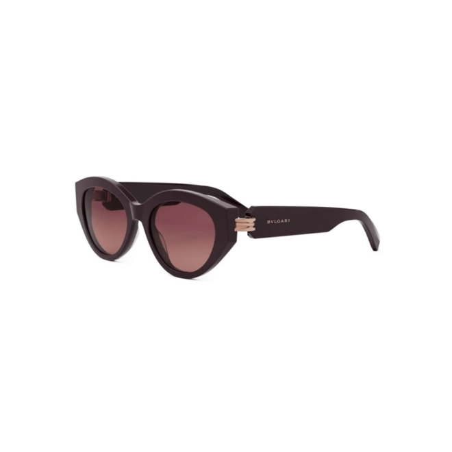 Óculos de Sol Bvlgari BV40046I_5381T Acetato Bordô com lentes na cor Bordô 1