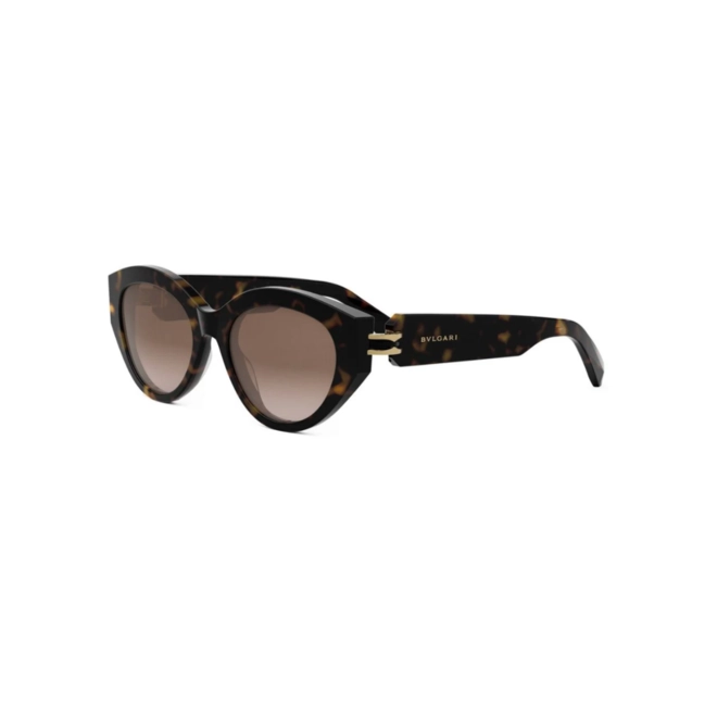 Óculos de Sol Bvlgari BV40046I_5352F Acetato Marrom Mesclado com lentes na cor Marrom 1