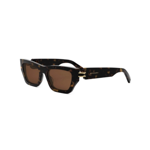 Óculos de Sol Bvlgari BV40047I_5452E Acetato Marrom Mesclado com lentes na cor Marrom