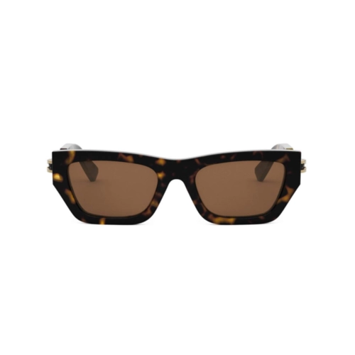Óculos de Sol Bvlgari BV40047I_5452E Acetato Marrom Mesclado com lentes na cor Marrom
