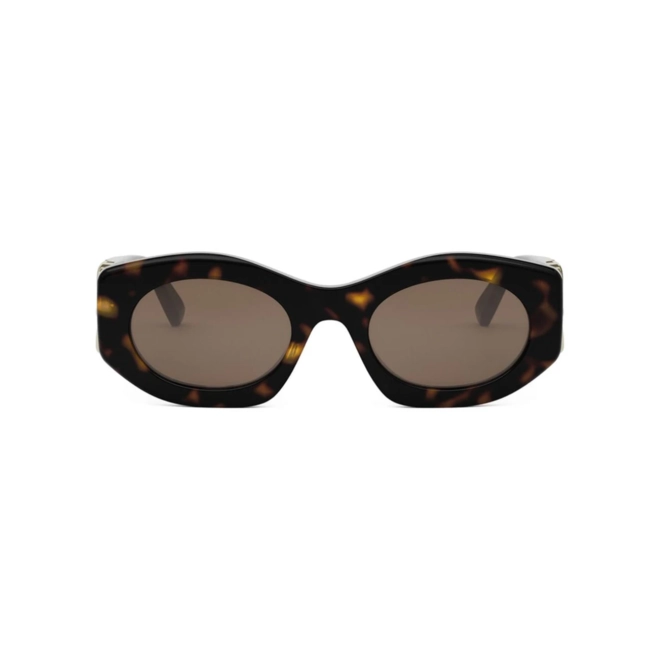 Óculos de Sol Bvlgari BV40049I_5153E Acetato Marrom Mesclado com lentes na cor Marrom 2