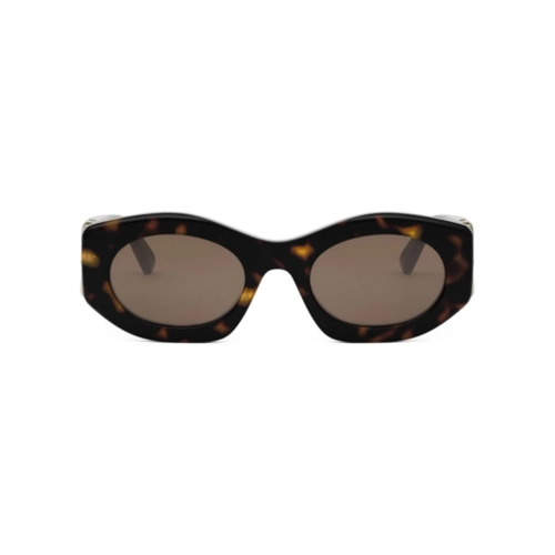 Óculos de Sol Bvlgari BV40049I_5153E Acetato Marrom Mesclado com lentes na cor Marrom