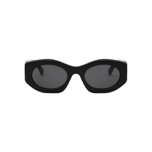 Óculos de Sol Bvlgari BV40049I_5101A Acetato Preto com lentes na cor Cinza