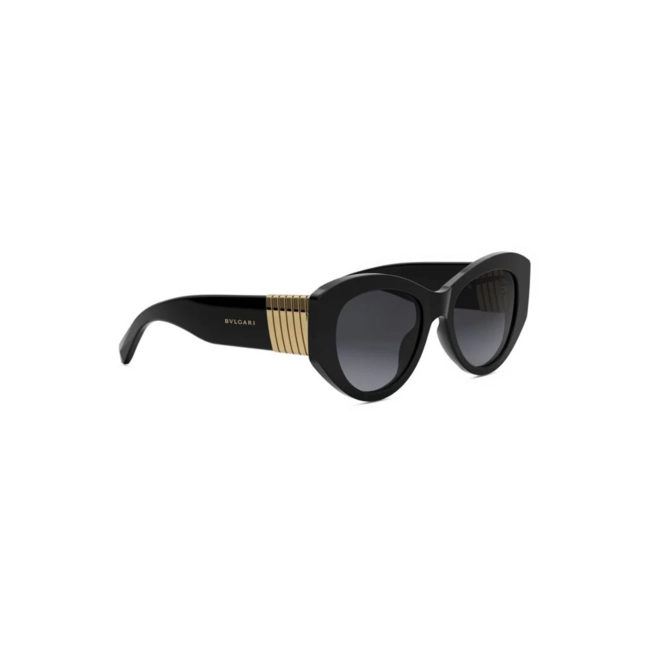 Óculos de Sol Bvlgari BV40050I_5201B Acetato Preto com lentes na cor Cinza 3