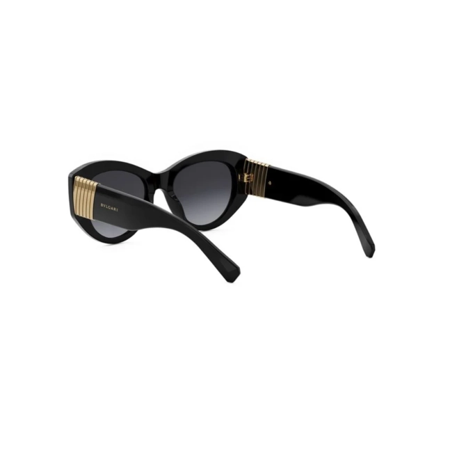 Óculos de Sol Bvlgari BV40050I_5201B Acetato Preto com lentes na cor Cinza 5