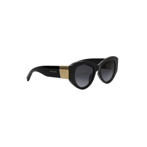 Óculos de Sol Bvlgari BV40050I_5201B Acetato Preto com lentes na cor Cinza