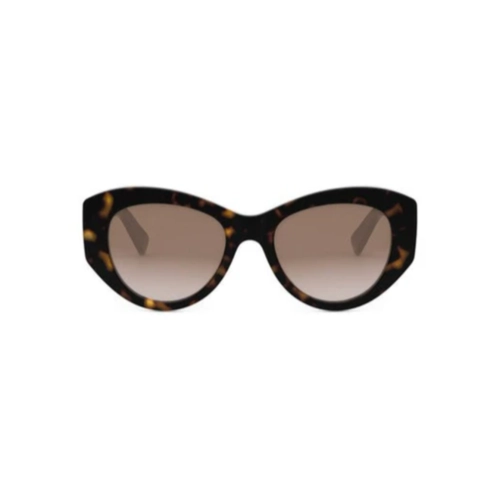 Óculos de Sol Bvlgari BV40050I_5252F Acetato Marrom Mesclado com lentes na cor Marrom Degradê