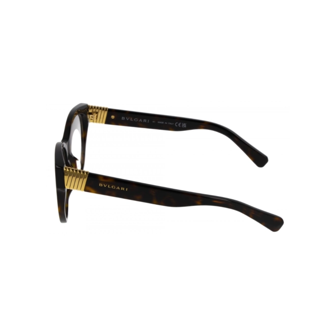 Óculos de Grau Bvlgari BV50048I_52052 Acetato Marrom Mesclado 4