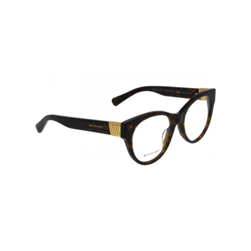 Óculos de Grau Bvlgari BV50048I_52052 Acetato Marrom Mesclado