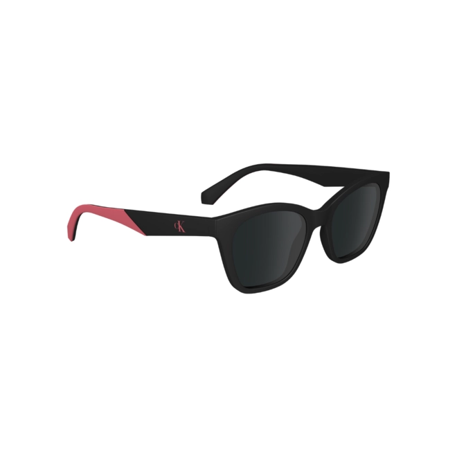 Óculos de Sol Juvenil Calvin Klein Jeans Kids CKJ24303S 4717001 Acetato Preto e Rosa com lentes na cor Cinza 3