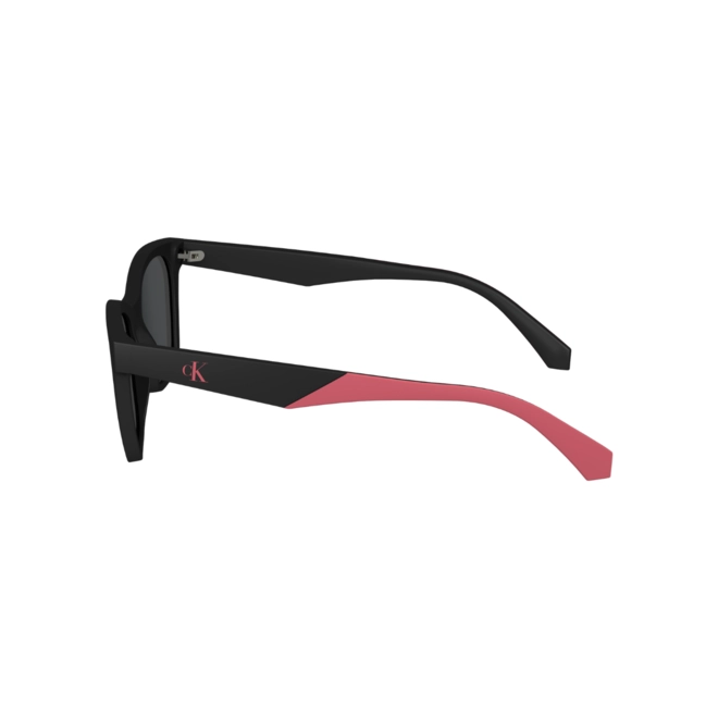 Óculos de Sol Juvenil Calvin Klein Jeans Kids CKJ24303S 4717001 Acetato Preto e Rosa com lentes na cor Cinza 4