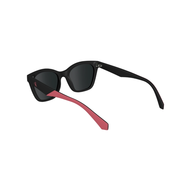 Óculos de Sol Juvenil Calvin Klein Jeans Kids CKJ24303S 4717001 Acetato Preto e Rosa com lentes na cor Cinza 5