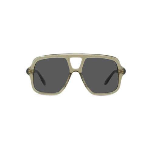 Óculos de Sol Loewe LW40161U_5496A Acetato Verde com lentes na cor Cinza