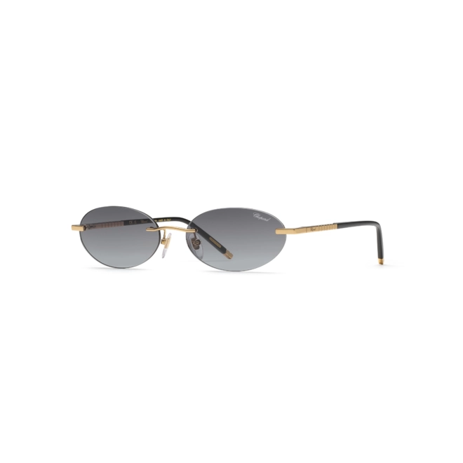 Óculos de Sol Chopard Ice Cube SCHL87M 560300 Titânio Dourado com lentes na cor Cinza Degradê 1