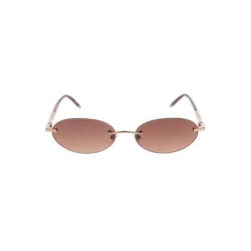 Óculos de Sol Chopard Ice Cube SCHL87M 5608FC Titânio Dourado com lentes na cor Marrom Degradê