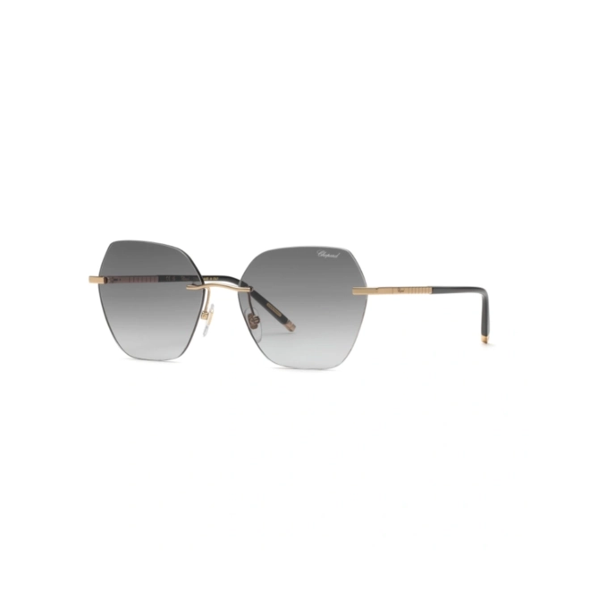 Óculos de Sol Chopard Ice Cube SCHL88M 560300 Metal Dourado com lentes na cor Cinza Degradê 1