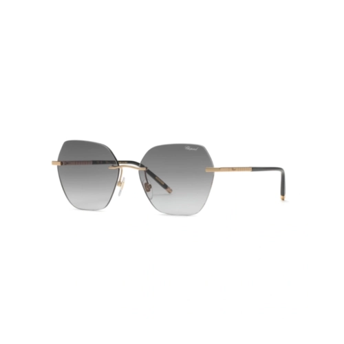 Óculos de Sol Chopard Ice Cube SCHL88M 560300 Metal Dourado com lentes na cor Cinza Degradê
