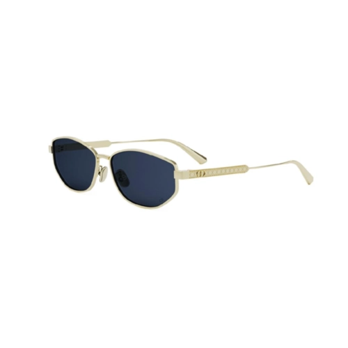Óculos de Sol Christian Dior DiorCannage B1U CD40189U_5710V Metal Dourado com lentes na cor Azul