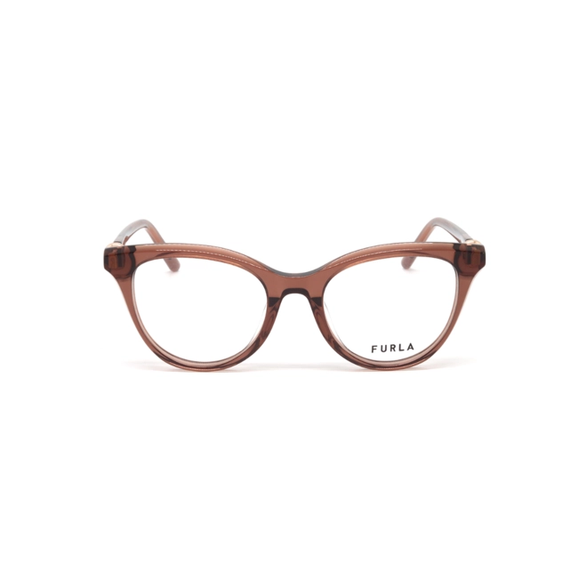 Óculos de Grau Furla VFU877 510G73 Acetato Marrom Transparente 2