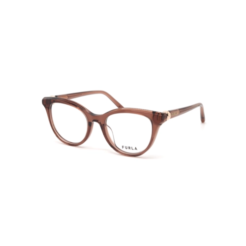 Óculos de Grau Furla VFU877 510G73 Acetato Marrom Transparente