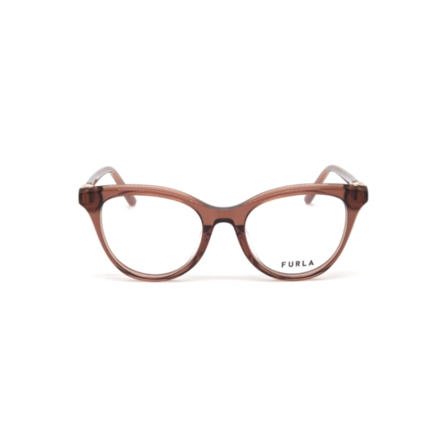 Óculos de Grau Furla VFU877 510G73 Acetato Marrom Transparente