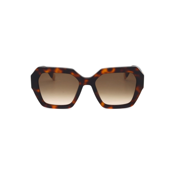 Óculos de Sol Furla SFU880 550752 Acetato Marrom Mesclado com lentes na cor Marrom Mesclado 2