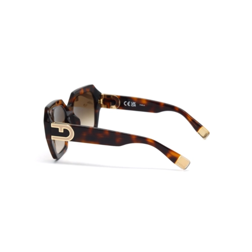 Óculos de Sol Furla SFU880 550752 Acetato Marrom Mesclado com lentes na cor Marrom Mesclado