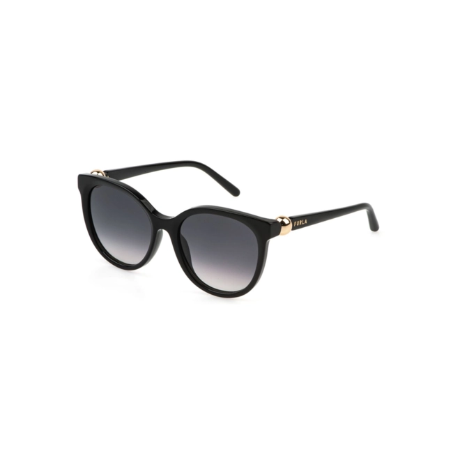 Óculos de Sol Furla SFU887 540700 Acetato Preto com lentes na cor Cinza Degradê 1