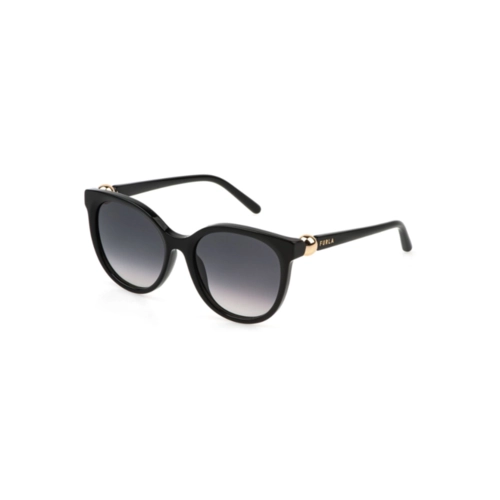 Óculos de Sol Furla SFU887 540700 Acetato Preto com lentes na cor Cinza Degradê