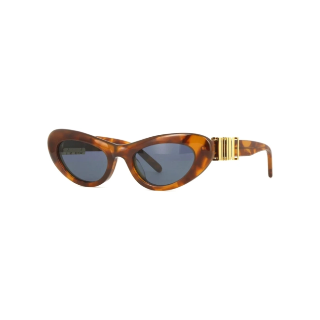 Óculos de Sol Loewe LW40156U_5253V Acetato Marrom Mesclado com lentes na cor Azul 1