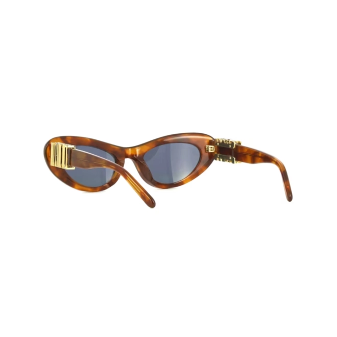 Óculos de Sol Loewe LW40156U_5253V Acetato Marrom Mesclado com lentes na cor Azul 5