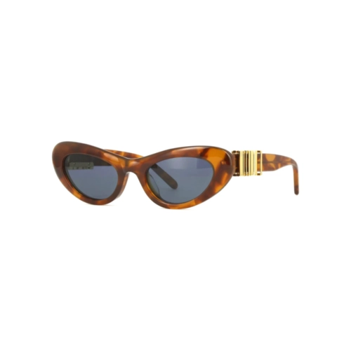 Óculos de Sol Loewe LW40156U_5253V Acetato Marrom Mesclado com lentes na cor Azul