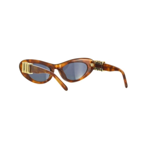 Óculos de Sol Loewe LW40156U_5253V Acetato Marrom Mesclado com lentes na cor Azul