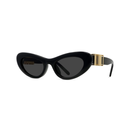 Óculos de Sol Loewe LW40156U_5201A Acetato Preto com lentes na cor Cinza