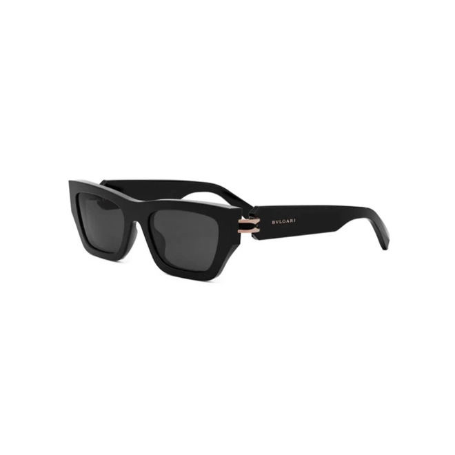 Óculos de Sol Bvlgari BV40047I_5401A Acetato Preto com lentes na cor Cinza 1