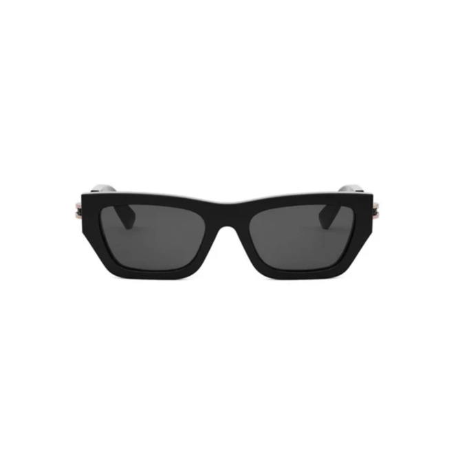 Óculos de Sol Bvlgari BV40047I_5401A Acetato Preto com lentes na cor Cinza 2