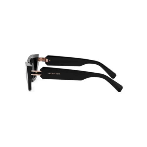 Óculos de Sol Bvlgari BV40047I_5401A Acetato Preto com lentes na cor Cinza